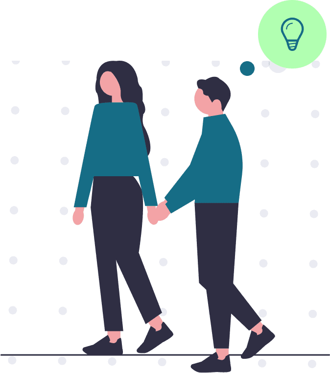 People walking together for mental health